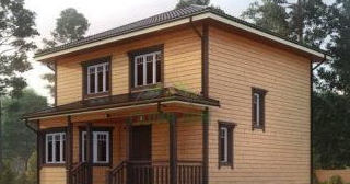 Двухэтажный дом из бруса в Новодвинске от Строй-Нвд - строительство от 134784 руб.