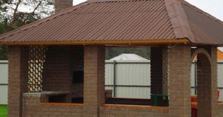 Беседка из кирпича под ключ в Новодвинске цена от 3215 рублей - Строй-Нвд